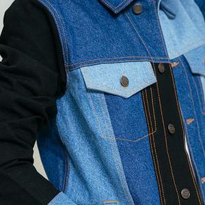 Chaqueta vaquera para hombre de alta calidad OEM al por mayor, ropa de moda de invierno lavable personalizada con lana y material de tela - Product Image 4