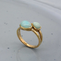 Bague réglable en argent sterling 925 plaqué or, sertie clos, avec pierre précieuse de calcédoine rose fuchsia, forme ovale poire, 10 à 12 mm, style vintage