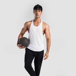 Haute qualité respirant écologique hommes débardeur sans manches tricoté coton fait grande taille séchage rapide Fitness porter raisonnable - Product Image 3