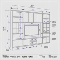 Mueble de TV Moderno y Minimalista, Mueble de Entretenimiento Modular Personalizado, Mueble de Salón de Madera Maciza de Gran Capacidad