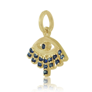 Breloque en émail de saphir bleu naturel, pendentif en or 14k, bijoux faits à la main, cadeau pour elle, vente en gros - Product Image 2