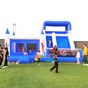 Château sautant géant gonflable pour enfants Chien gonflable de patrouille Combo Bounce Slide pour jouer en plein air - Product Image 2