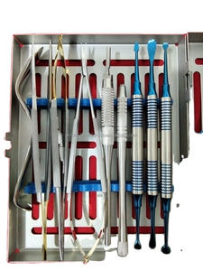 Kit de instrumentos de microcirugía oral dental con revestimiento negro de 11 piezas Fuente de alimentación manual de acero reutilizable maxilofacial y quirúrgico - Product Image 6