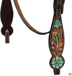 ชุดบังเหียนและสายรัดอกม้าหนังแท้และโลหะ รุ่น Kaamkaaj KKJ01 พร้อมหัวเข็มขัดปลดเร็ว ขนาดปกติ เหมาะสำหรับผู้เริ่มต้นขี่ม้า - Product Image 6