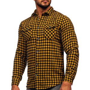 Camisas de Franela a Cuadros de Manga Larga para Hombre, Venta al por Mayor 2026, Cierre de Botones, Corte Regular, Cómodas, Estilo Casual - Product Image 2