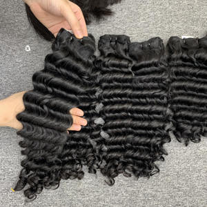 Pelucas vírgenes alineadas con cutícula de pelo liso dibujado doble de onda profunda vendedores de extensiones de cabello humano venta al por mayor recto ondulado rizado - Product Image 2