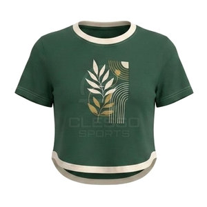 เสื้อครอปทันสมัยสำหรับผู้หญิง ชุดออกกำลังกายแบบสั่งทำพิเศษสำหรับวิ่ง เทรนนิ่ง ฟิตเนส ยิม ออกกำลังกาย กีฬา ท่องเที่ยว และไลฟ์สไตล์ลำลอง - Product Image 5