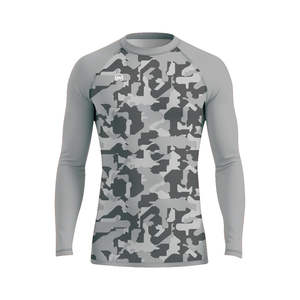 Camiseta de Jiu Jitsu para Hombre, Personalizada con Estampado de Camuflaje, Transpirable, de Secado Rápido, 82% Poliéster, 18% Elastano, Cuello Redondo, Mangas Largas, Dobladillo Inferior, BJJ - Product Image 5