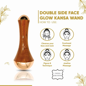 Masajeador de pies de cuerpo completo Ayurvédico con varita Kansa de bronce y latón macizo con beneficios de desintoxicación y alivio del estrés - Product Image 4