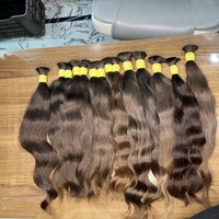 Cabello Humano a Granel 100% Virgen Indio sin Procesar Calidad de Cabello Humano a Granel Suave y de Buena Tersura con Cutícula Alineada de Templos