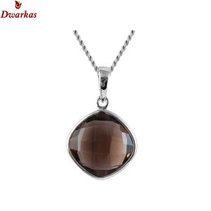 Vente en gros 925 argent Sterling Mini pierre pendentif collier meilleur cadeau pour les femmes améthyste bijoux fins pour les fêtes plaqué argent - Product Image 3