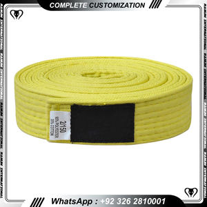 Ceintures de Jiu Jitsu à rayures de couleur personnalisées Lignes de couture Logos personnalisés Ceintures Bjj fabriquées au Pakistan - Product Image 5