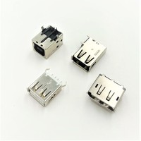 Conector Vertical USB 3.0 Tipo A Hembra de Alta Velocidad, Terminales PCB de Cobre de 4 Pines, -40~85C