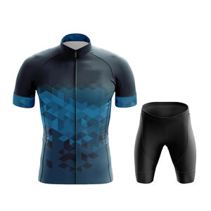 Uniforme de cyclisme en polyester 100%, uniforme de cyclisme personnalisé, maillot et short et bavoir les plus vendus - Product Image 1