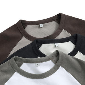 ผู้ชายสีจับคู่ขนาดใหญ่ไหล่เสื้อยืดที่กําหนดเอง Raglan แขน Unisex วินเทจแขนสั้น Tees พร้อมโลโก้ที่กําหนดเอง - Product Image 5