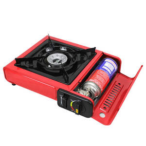 Réchaud à gaz portable à brûleur unique pour le camping, en acier métallique, pour barbecue extérieur, avec sac de transport, coupe-vent, alimenté au propane, pour pique-niques et voyages - Product Image 6