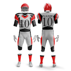 Uniformes de football américain personnalisés sublimés professionnels en gros, tailles plus grandes, personnalisation de la marque, production en vrac, manches courtes - Product Image 2