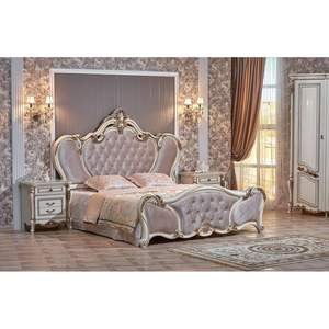 Classic European Antique <b>Bed</b> - <b>White</b> Duco Mahogany - 113 - Product Image 2