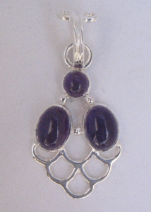 Pendentif en améthyste naturelle Shah Gems pour femme, argent sterling 925, or 14 carats, sertissage clos en platine, placage rhodium, forme géométrique - Product Image 1