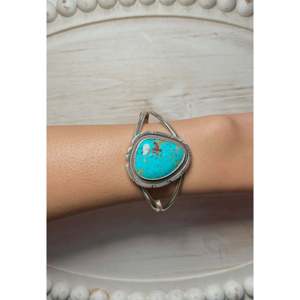 Wydell Billie <b>Red</b> Skin Turquoise & Sterling Silver Fashion Cuff <b>Bracelet</b> - Product Image 4