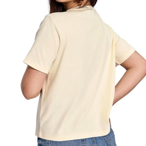 Camiseta con estampado de algodón orgánico de alta calidad de peso pesado del fabricante para mujer estilo informal personalizado al por mayor - Product Image 4