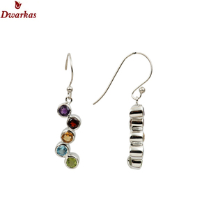 New Arrival Elegant Looking 925 Sterling Silver Jewelry <b>Emerald</b> Dyed Gemstone <b>Earring</b> for Women - Product Image 4