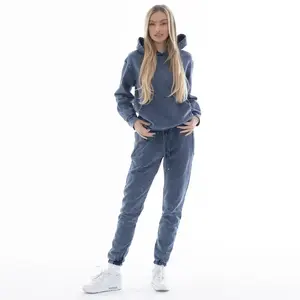 Survêtement vintage 100% coton délavé à l'acide surdimensionné pour homme, jogging à capuche délavé, streetwear délavé pour la salle de sport - Product Image 4
