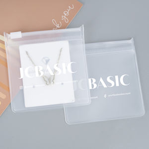 맞춤형 로고 투명 무광 반투명 PVC 자체 밀봉 강력한 지퍼백 주얼리 포장용 비닐백 - Product Image 3