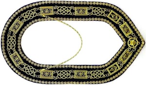 Masonic French Regalia <b>Leather</b> <b>Apron</b> Shape Officer's Ranks Rite of Memphis Misraim Set Badges Custom Embroidered OEM/ODM Service - Product Image 4