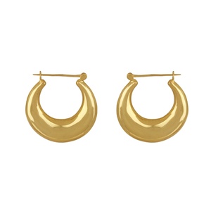 New Fashion Gold Plated Hoop <b>Earring</b> Brass Hoop <b>Earring</b> Collection For Women Fashion, Custom & Demi fine Jewelry Manufacturer - Product Image 1