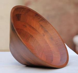 Tazón de Madera Ecológico Hecho de Madera Sostenible con Acabado Pulido Suave, Tazón Clásico para Ensaladas, Personalizable, Precio Económico - Product Image 3