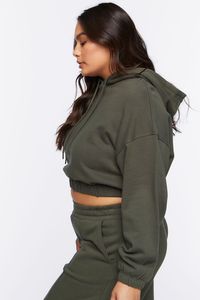 Sweat à capuche oversize pour femme en coton French Terry de haute qualité, respirant, avec fermeture éclair courte, broderie de logo personnalisée, imprimé - Product Image 3