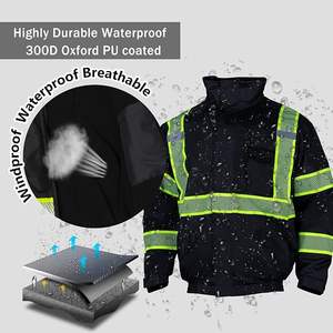 Chaquetas de Seguridad de Alta Visibilidad para Trabajo, Chaquetas de Invierno Reflectantes con Cremallera Personalizada, Ropa de Trabajo Personalizada - Product Image 5