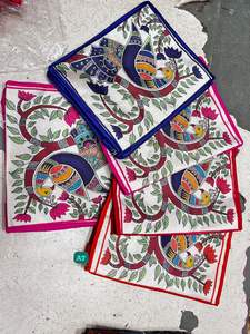 ผ้าคลุมสารีแบบชิ้นเดียวงานทำมือพร้อมถุงบรรจุชุดส่าหรีดีไซน์นกยูงสวยงาม - Product Image 2