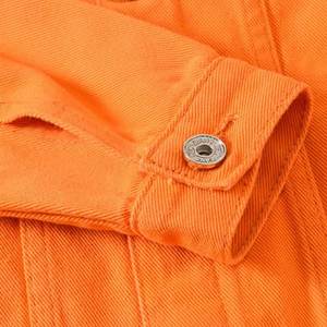 Veste en jean extensible longue sur mesure pour hommes Veste en jean pour hommes en coton bleu hiver Veste en jean unie pour hommes de grande taille - Product Image 5