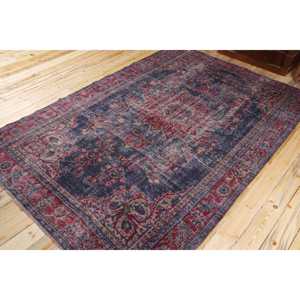 Alfombra Turca, Alfombra Extra Grande de 7x10,3 pies, Alfombra Azul Ikat - Product Image 2