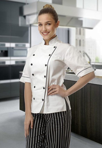 Disfraz Bar Cocina Mujer Chef Uniforme Chaqueta Cocinero Uniforme Restaurante Uniforme Diseño Hotel Motel Restaurante para Restaurante y Bar - Product Image 5