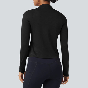 Pantalon de yoga professionnel haut de gamme pour femme 2026, manches longues, taille élastique, séchage rapide, respirant, polyester/nylon, pour l'entraînement - Product Image 2