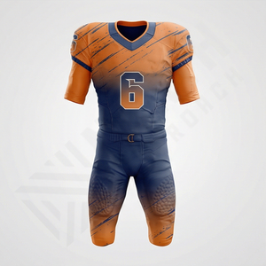 Uniforme de Fútbol Americano Personalizado al por Mayor, Transpirable, de Manga Corta, Diseño Único, Nombre del Equipo, Ropa Deportiva de Alto Rendimiento para Entrenamiento - Product Image 1