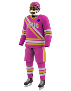 เครื่องแบบฮ็อกกี้น้ำแข็งสำหรับผู้ชายทีมของผู้ใหญ่เสื้อเจอร์ซีย์และกางเกงผ้าคุณภาพสูงสำหรับฝึกซ้อมและใช้ในการแข่งขันขายส่ง - Product Image 3