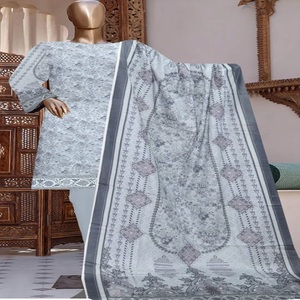 Ropa DE TRABAJO bordada de alta calidad para mujer, ropa informal, trajes de césped para mujer, copia maestra India pakistaní fiable de larga duración - Product Image 3