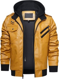 2026 Custom Coated <b>Leather</b> <b>Jacket</b> for <b>Men</b> with Stand Collar Breathable Windproof Design Boxy Fit Casual Streetwear - Product Image 2