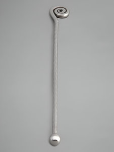 Metal Knot Design Handle Drink Stirrer <b>Silver</b> Juice <b>Tea</b> Drink Cocktail Coffee Stirring Stick For Cake Restaurant Home Party - Product Image 2