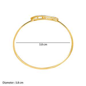 Heer by GIVA Bracelet jonc en diamant doré Luxinity Lab - Product Image 5