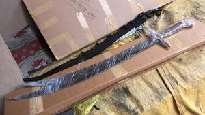 Zulfiqar Industrial Grade Full Tang Hatchet Prop with Real Leather Sheath-Customizable Colors & Sizes - Product Image 3