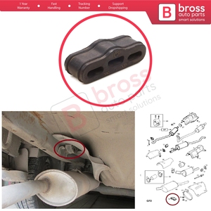 Sistema de escape de montaje trasero BSP3, pieza de carrocería de 1 pieza para modelos Opel Daewoo Vauxhall 852719 y 90128194 - Product Image 5