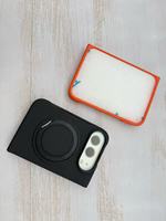 Étui de téléphone magnétique avec protection d'écran et béquille 360° pour iPhone Duo
