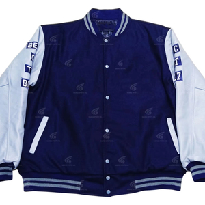 Profesional Premium 100% lana genuina cuerpo cuero personalizado bordado trabajo soporte a prueba de viento Letterman diseño frontal mejor - Product Image 1