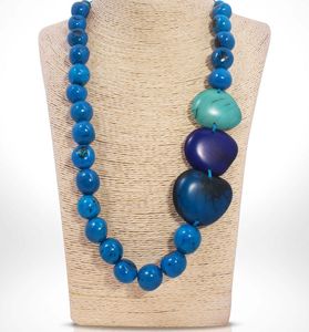 สร้อยคอเรซินทำด้วยมือสำหรับผู้หญิงสร้อยคอลูกปัดเรซินอีพ็อกซี่พร้อมดอกไม้แห้งภายในด้วยงานฝีมือ - Product Image 1