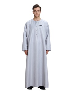 Nueva moda para hombres Ropa informal islámica Cómoda manga larga Jubbah & Thobes Tallas grandes Transpirable y al por mayor - Product Image 2